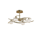 Maremagnum 4 Light Semi-Flush Ceiling Light – Antique Brass