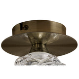 Maremagnum 1 Light Flush Ceiling Light - Antique Brass