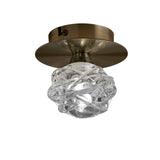 Maremagnum 1 Light Flush Ceiling Light - Antique Brass