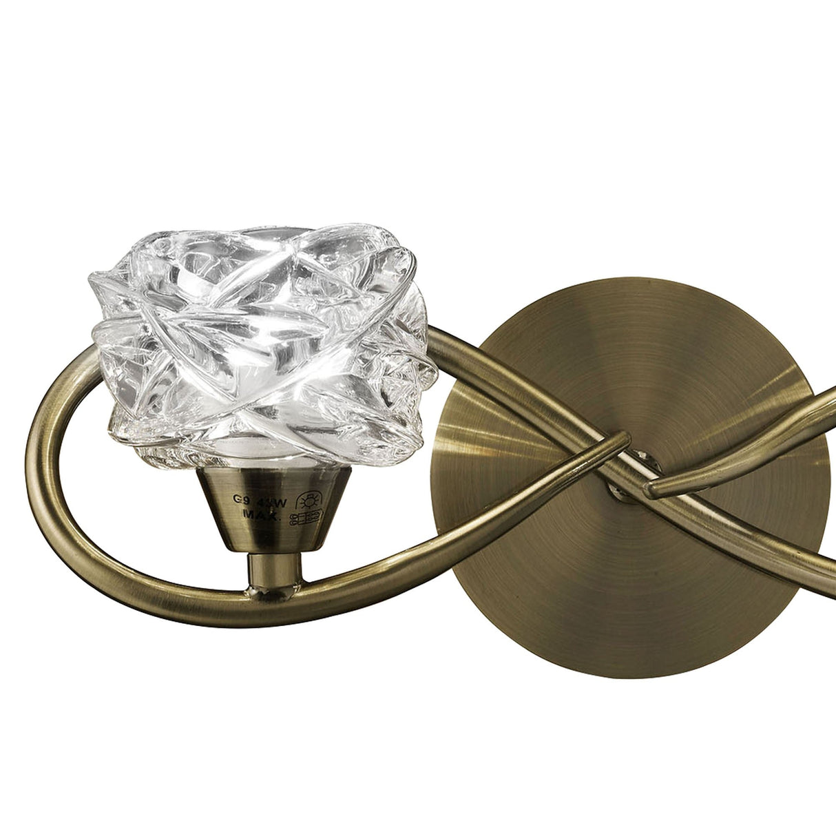 Maremagnum 2 Light Wall Light With Switch - Brass