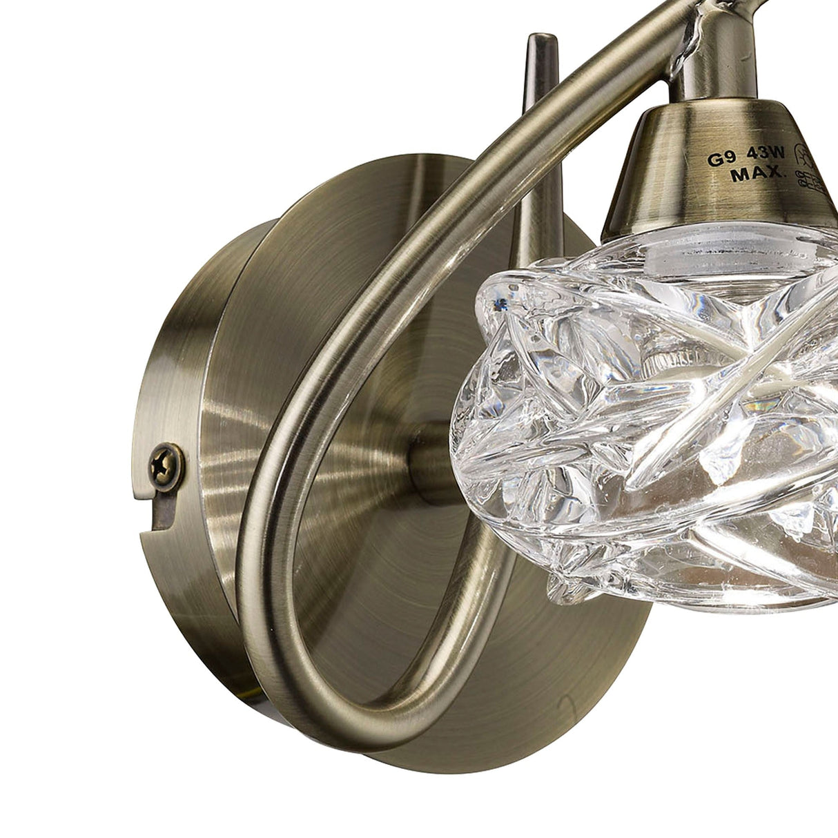 Maremagnum 1 Light Wall Light With Switch - Brass