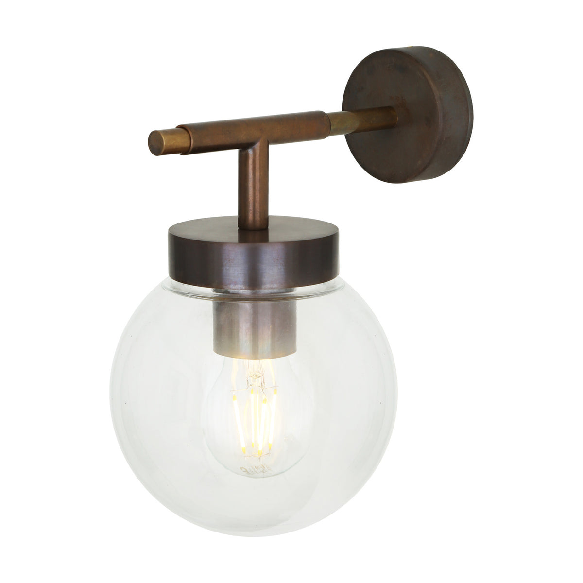 Marin Glass Globe Wall Light IP65