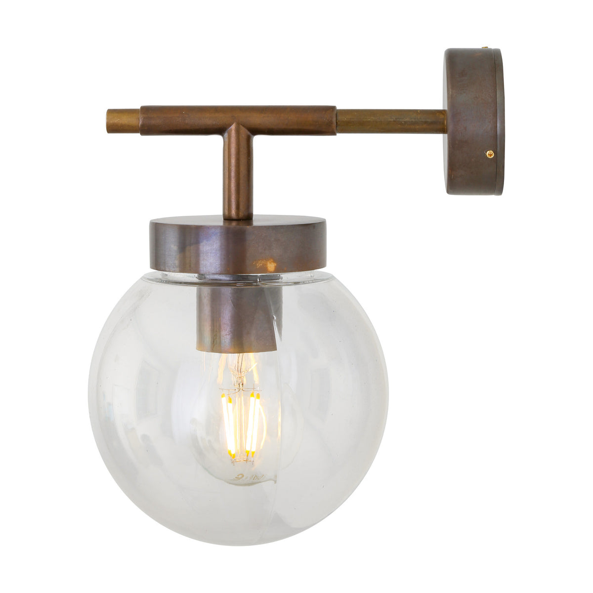Marin Glass Globe Wall Light IP65
