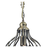 Marisa 24cm 1 Light Crystal Pendant Light - Antique Brass & Amber