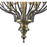 Marisa 3 Light Crystal Pendant Light – Antique Brass