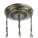 Marisa 3 Light Crystal Cluster Pendant Light - Antique Brass & Amber