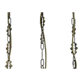 Marisa 3 Light Crystal Cluster Pendant Light - Antique Brass & Amber