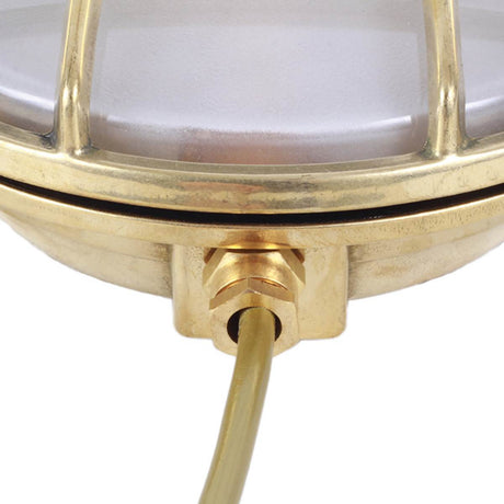 Marlune Small Brass Bulkhead Wall Light IP54