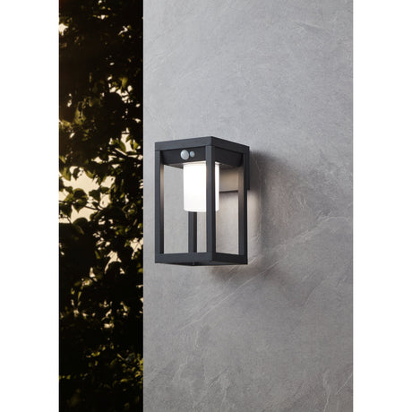 Martano Solar Wall Light with Motion Sensor - Black