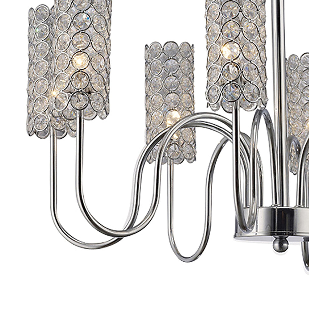 Martina 55cm 8 Light Crystal Chandelier - Polished Chrome