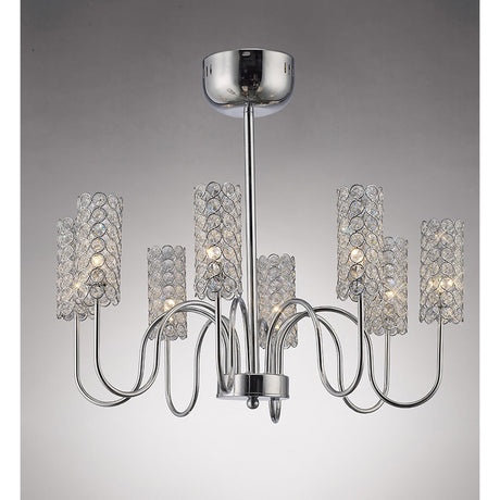 Martina 55cm 8 Light Crystal Chandelier - Polished Chrome
