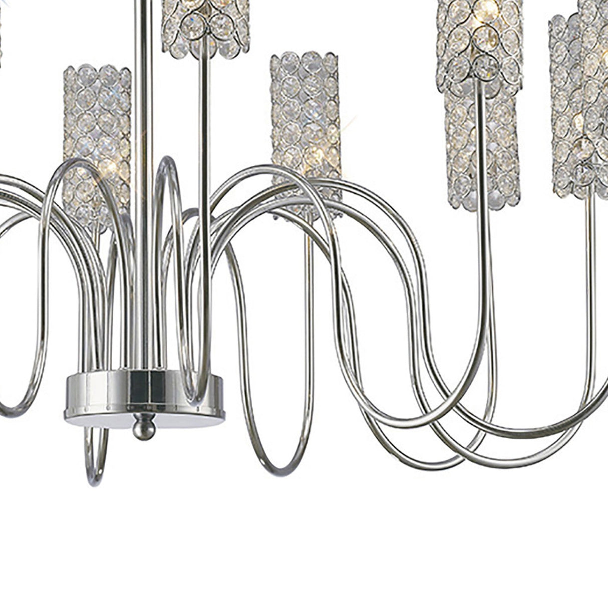 Martina 78cm 12 Light Crystal Chandelier - Polished Chrome