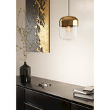 Maryvilla Glass Pendant Light - Black & Bronze
