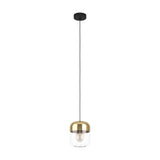 Maryvilla Glass Pendant Light - Black & Bronze