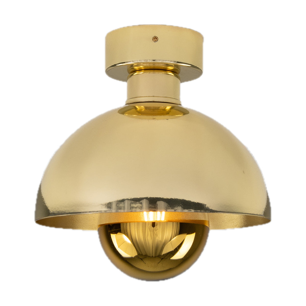 Maua Brass Flush Ceiling Light - 20cm