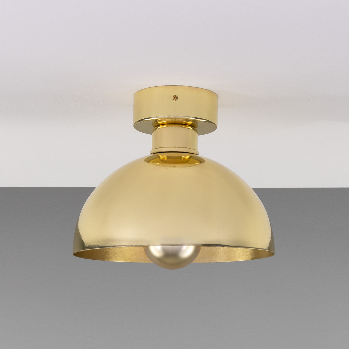 Maua Brass Flush Ceiling Light - 20cm