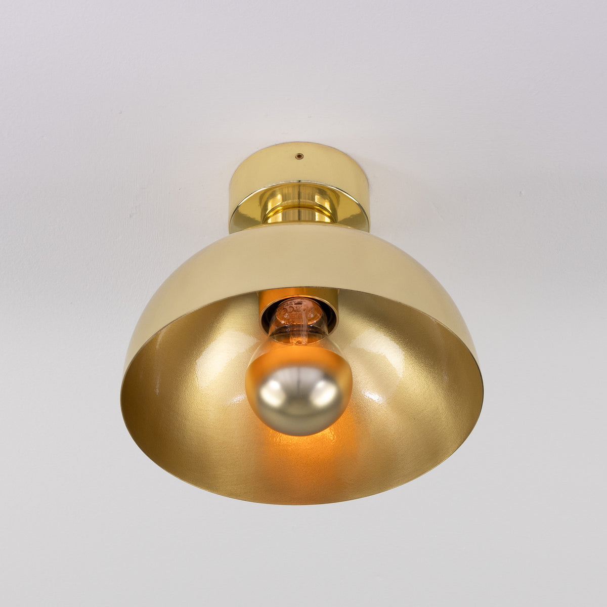 Maua Brass Flush Ceiling Light - 20cm