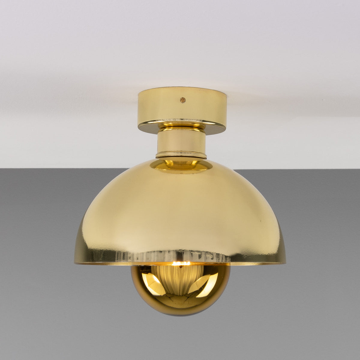 Maua Brass Flush Ceiling Light - 20cm