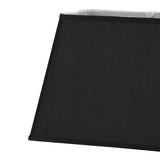 Maxine Rectangular  Lampshade - Black, 27/36cm x 24cm