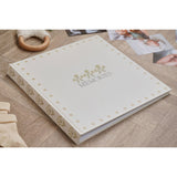 Square Floral Border Memories Linen Photo Album - Cream