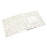 Square Floral Border Memories Linen Photo Album - Cream