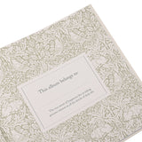 Square Floral Border Memories Linen Photo Album - Cream