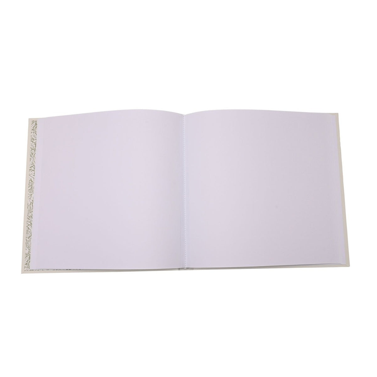 Square Floral Border Memories Linen Photo Album - Cream