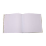 Square Floral Border Memories Linen Photo Album - Cream