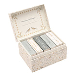 Bird Print Baby Matchbox Keepsake Box with Drawers - Cream