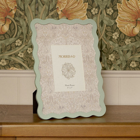 Baby Wiggle Floral Metal Photo Frame 7 x 5in - Light Blue
