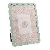 Baby Wiggle Floral Metal Photo Frame 7 x 5in - Light Blue