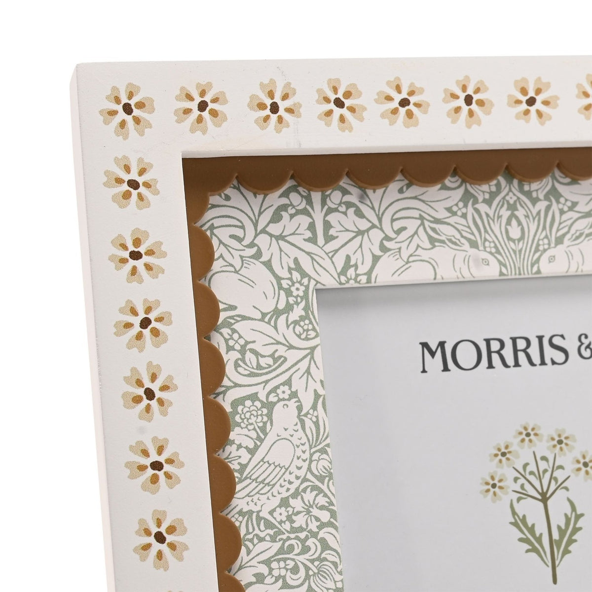Baby Set of 2 Square Layer Metal Photo Frames 4 x 4in - White