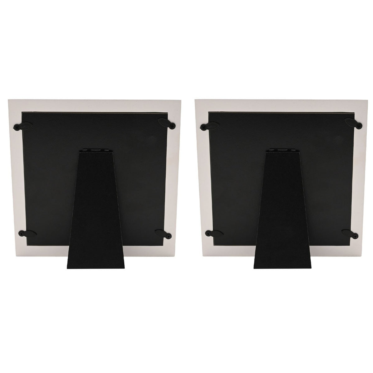Baby Set of 2 Square Layer Metal Photo Frames 4 x 4in - White