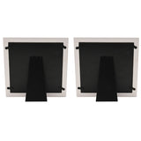 Baby Set of 2 Square Layer Metal Photo Frames 4 x 4in - White