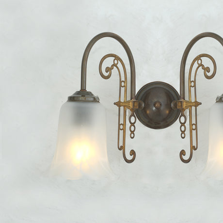 Medan Double Glass Swan Neck Wall Light