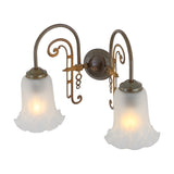 Medan Double Glass Swan Neck Wall Light