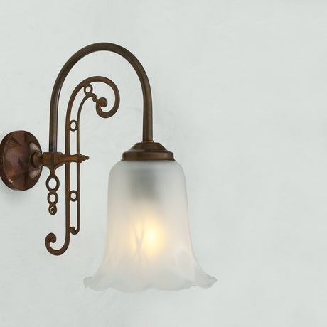Medan Glass Swan Neck Wall Light