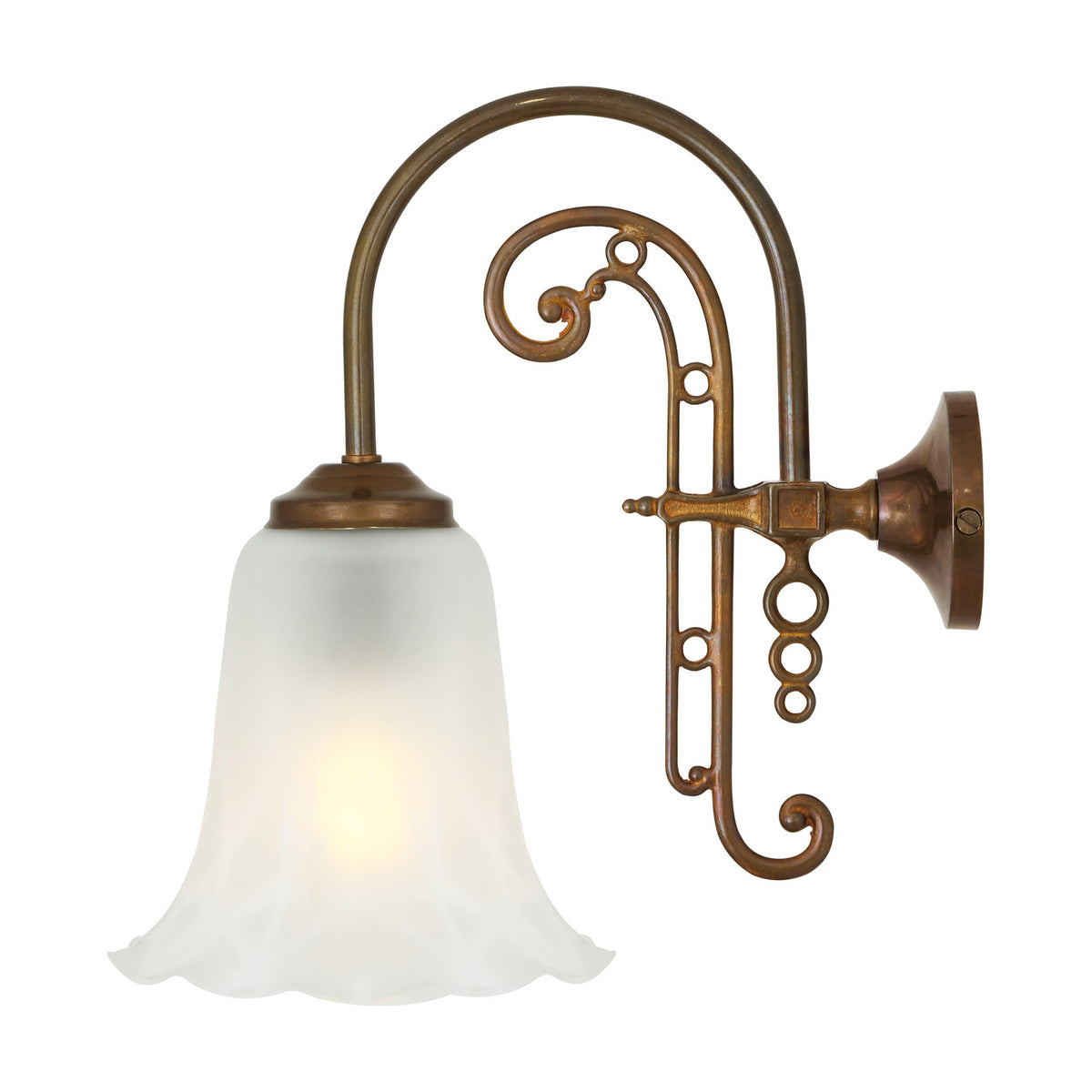 Medan Glass Swan Neck Wall Light
