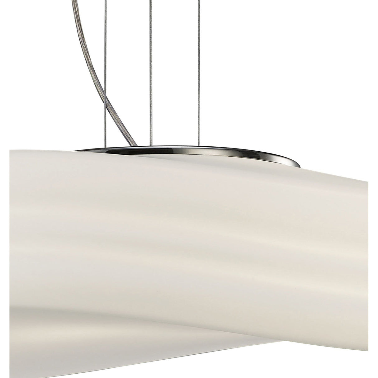 Mediterraneo 3 Light Frosted Glass Pendant Light – Polished Chrome
