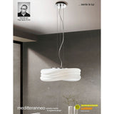 Mediterraneo 3 Light Frosted Glass Pendant Light – Polished Chrome