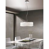 Mediterraneo 3 Light Frosted Glass Pendant Light – Polished Chrome