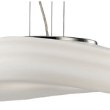 Mediterraneo Large 2 Light Frosted Glass Pendant Light – Polished Chrome