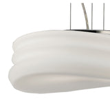 Mediterraneo Large 2 Light Frosted Glass Pendant Light – Polished Chrome