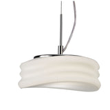 Mediterraneo Small 2 Light Frosted Glass Pendant Light – Polished Chrome