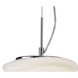 Mediterraneo Small 2 Light Frosted Glass Pendant Light – Polished Chrome