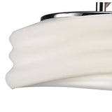 Mediterraneo Small 2 Light Frosted Glass Pendant Light – Polished Chrome