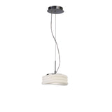 Mediterraneo Small 2 Light Frosted Glass Pendant Light – Polished Chrome