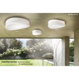 Mediterraneo 50cm 3 Light Glass Ceiling/Wall Light - White