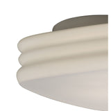 Mediterraneo 37cm 2 Light Glass Ceiling/Wall Light - White