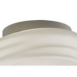 Mediterraneo 22cm 2 Light Glass Ceiling/Wall Light - White